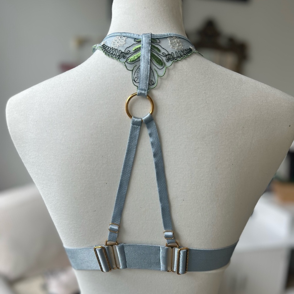 BORDELLE BOTANICA Triangle Soft Bra Light Blue L RARE🔥 - Picture 4 of 5